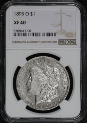 Obverse of this 1893-O Morgan Dollar NGC XF-40