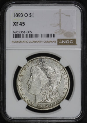 Obverse of this 1893-O Morgan Dollar NGC XF-45