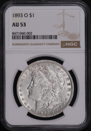 Obverse of this 1893-O Morgan Dollar NGC AU-53