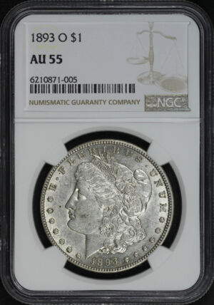 Obverse of this 1893-O Morgan Dollar NGC AU-55