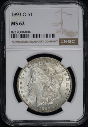 Obverse of this 1893-O Morgan Dollar NGC MS-62
