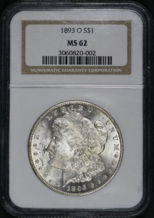 Obverse of this 1893-O Morgan Dollar NGC MS-62