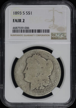 Obverse of this 1893-S Morgan Dollar NGC FR-2
