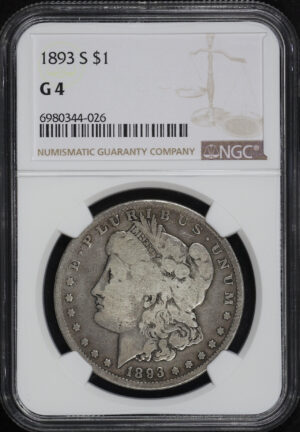 Obverse of this 1893-S Morgan Dollar NGC G-4
