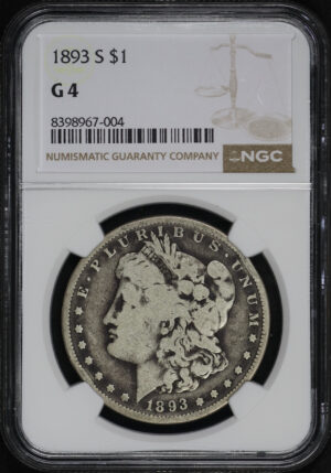 Obverse of this 1893-S Morgan Dollar NGC G-4