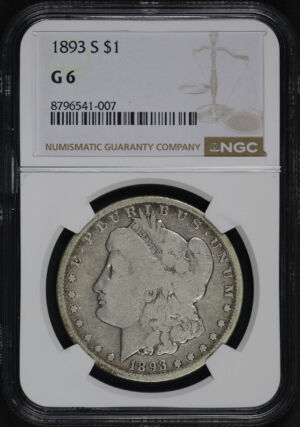 Obverse of this 1893-S Morgan Dollar NGC G-6