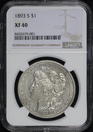 Obverse of this 1893-S Morgan Dollar NGC XF-40