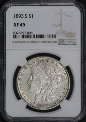Obverse of this 1893-S Morgan Dollar NGC XF-45