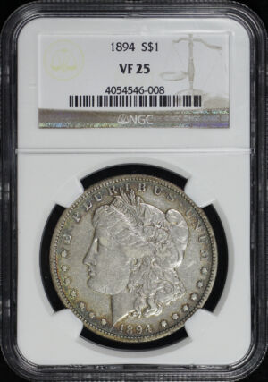 Obverse of this 1894 Morgan Dollar NGC VF-25