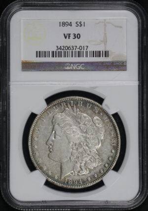 Obverse of this 1894 Morgan Dollar NGC VF-30