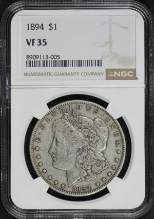 Obverse of this 1894 Morgan Dollar NGC VF-35