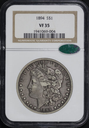 Obverse of this 1894 Morgan Dollar NGC VF-35 CAC