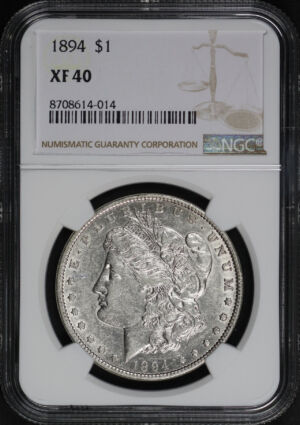 Obverse of this 1894 Morgan Dollar NGC XF-40