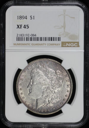 Obverse of this 1894 Morgan Dollar NGC XF-45