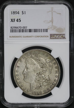 Obverse of this 1894 Morgan Dollar NGC XF-45