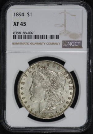 Obverse of this 1894 Morgan Dollar NGC XF-45