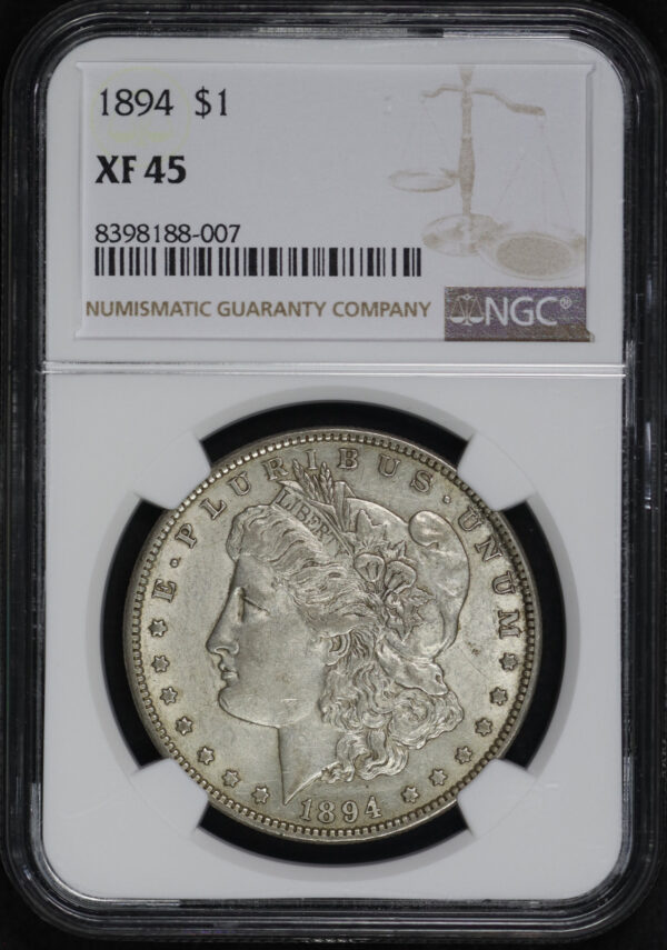 Obverse of this 1894 Morgan Dollar NGC XF-45