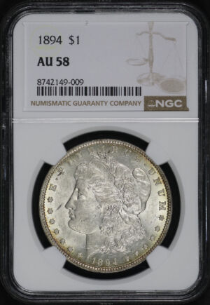 Obverse of this 1894 Morgan Dollar NGC AU-58