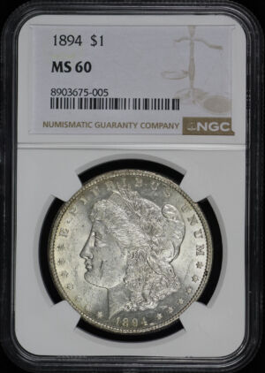Obverse of this 1894 Morgan Dollar NGC MS-60