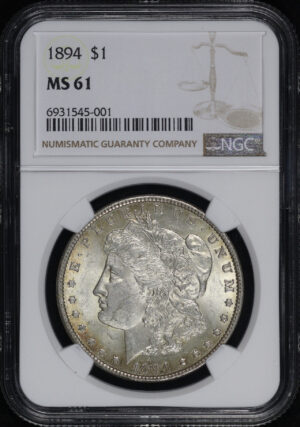 Obverse of this 1894 Morgan Dollar NGC MS-61