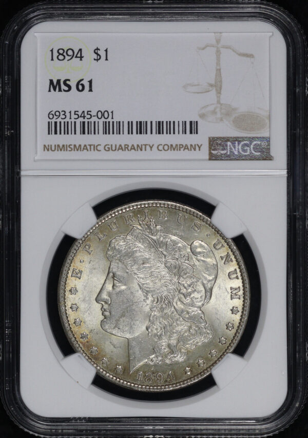 Obverse of this 1894 Morgan Dollar NGC MS-61