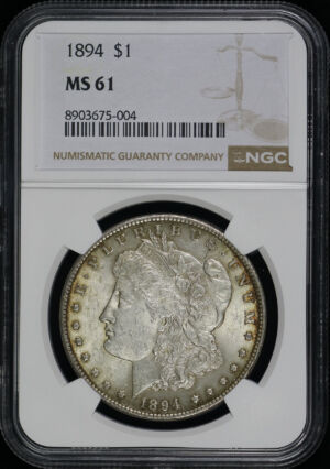 Obverse of this 1894 Morgan Dollar NGC MS-61