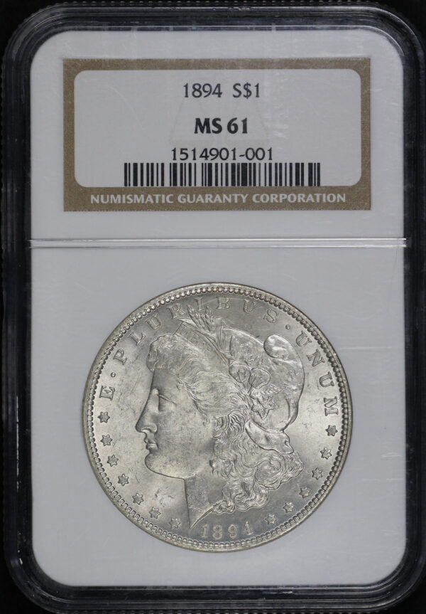 Obverse of this 1894 Morgan Dollar NGC MS-61