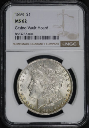 Obverse of this 1894 Morgan Dollar NGC MS-62 Casino Vault Hoard