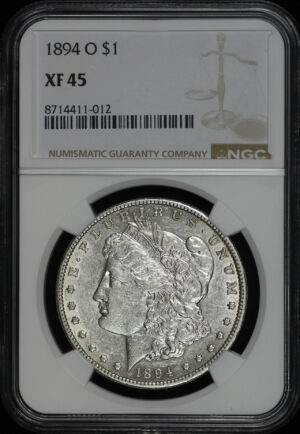 Obverse of this 1894-O Morgan Dollar NGC XF-45