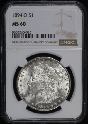 Obverse of this 1894-O Morgan Dollar NGC MS-60