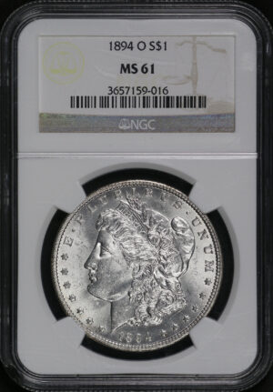 Obverse of this 1894-O Morgan Dollar NGC MS-61