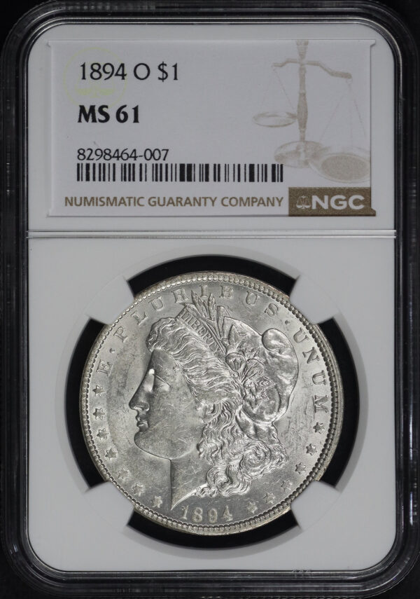 Obverse of this 1894-O Morgan Dollar NGC MS-61