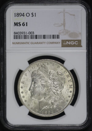 Obverse of this 1894-O Morgan Dollar NGC MS-61