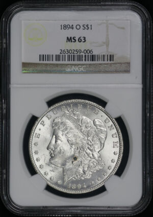 Obverse of this 1894-O Morgan Dollar NGC MS-63