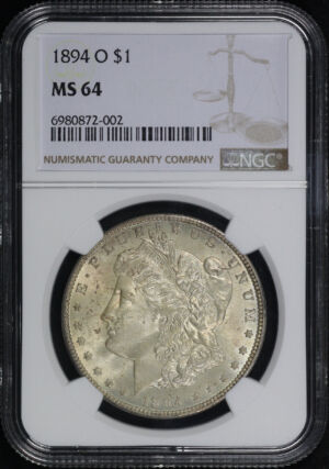 Obverse of this 1894-O Morgan Dollar NGC MS-64