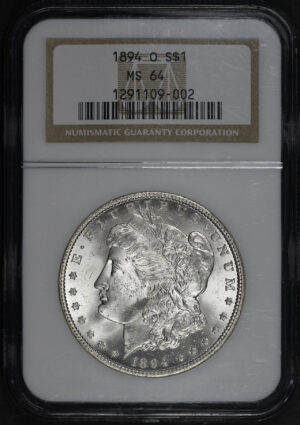 Obverse of this 1894-O Morgan Dollar NGC MS-64