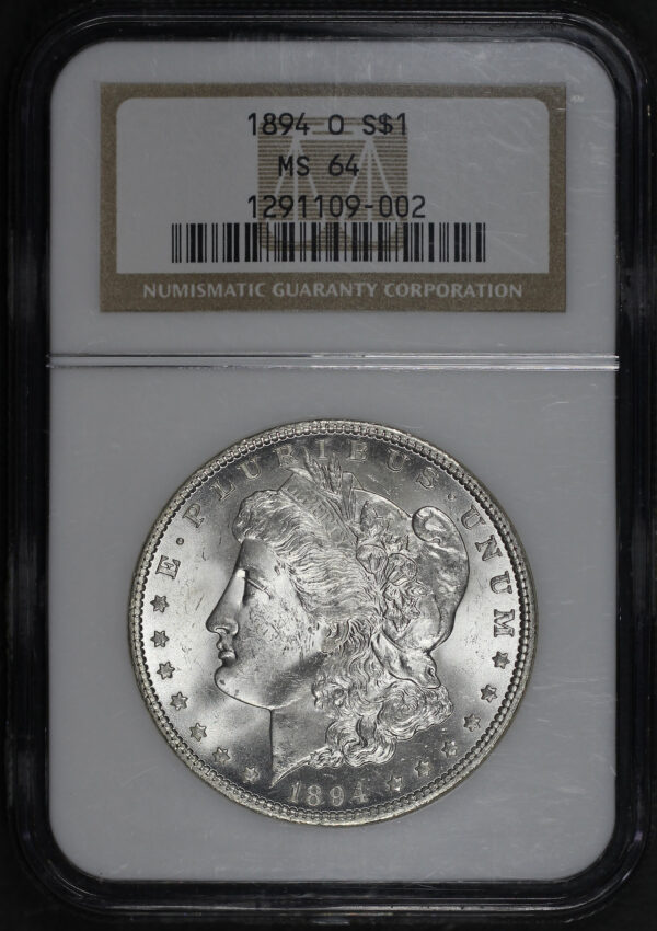 Obverse of this 1894-O Morgan Dollar NGC MS-64