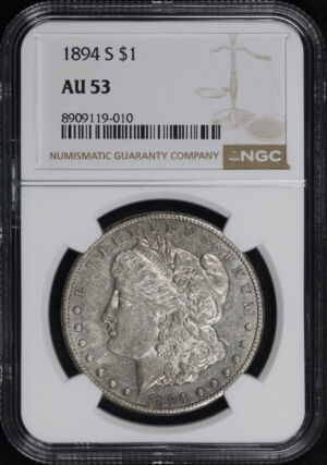 Obverse of this 1894-S Morgan Dollar NGC AU-53