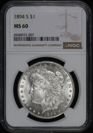 Obverse of this 1894-S Morgan Dollar NGC MS-60