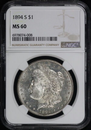 Obverse of this 1894-S Morgan Dollar NGC MS-60