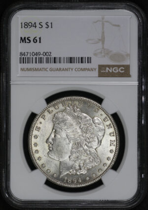 Obverse of this 1894-S Morgan Dollar NGC MS-61