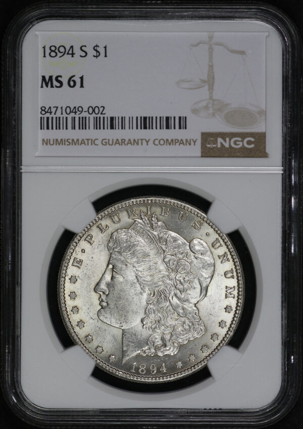 Obverse of this 1894-S Morgan Dollar NGC MS-61