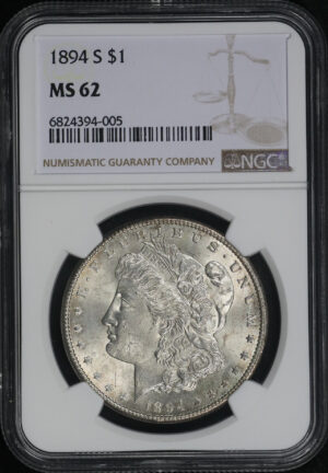 Obverse of this 1894-S Morgan Dollar NGC MS-62