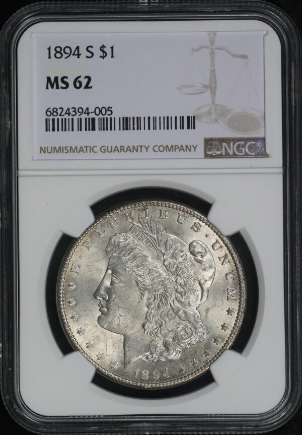 Obverse of this 1894-S Morgan Dollar NGC MS-62