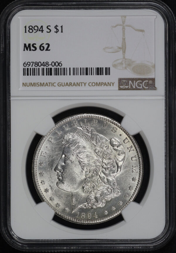 Obverse of this 1894-S Morgan Dollar NGC MS-62
