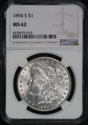Obverse of this 1894-S Morgan Dollar NGC MS-62