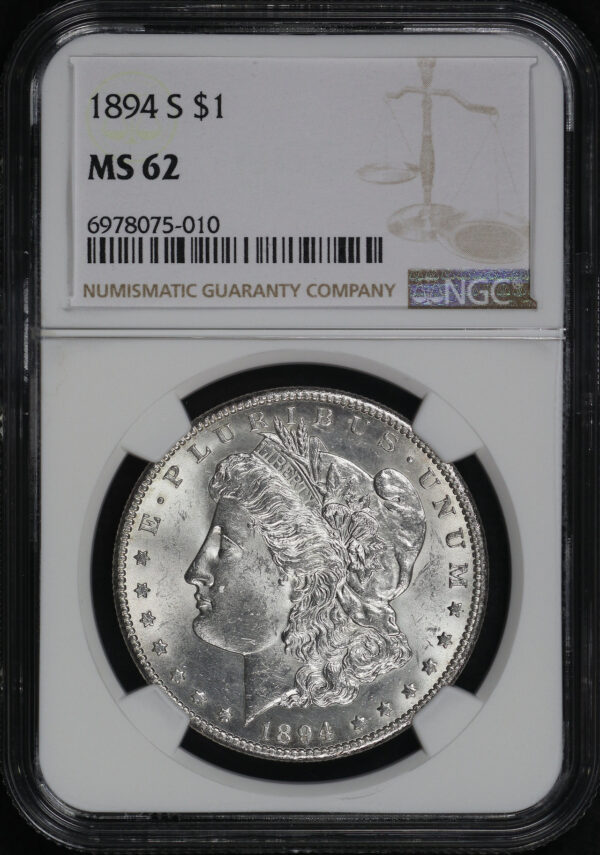 Obverse of this 1894-S Morgan Dollar NGC MS-62
