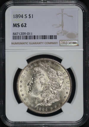 Obverse of this 1894-S Morgan Dollar NGC MS-62