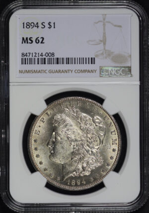 Obverse of this 1894-S Morgan Dollar NGC MS-62