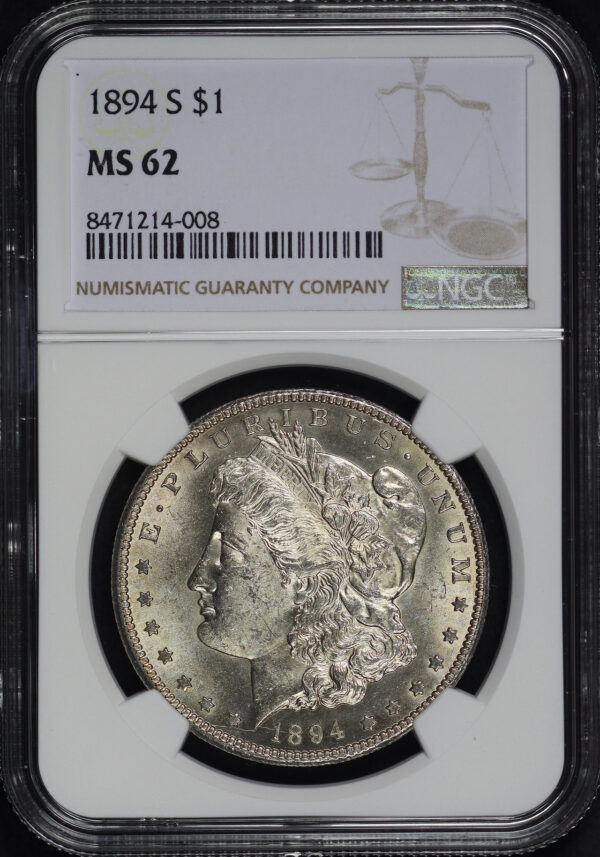 Obverse of this 1894-S Morgan Dollar NGC MS-62